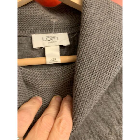 Anne Taylor Loft XSP Extra Small Petite Gray Cowl Neck Sweater Dress Grey EUC - Picture 3 of 3